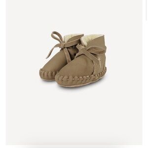 Cozy Tan Kids Moccasin Shoes